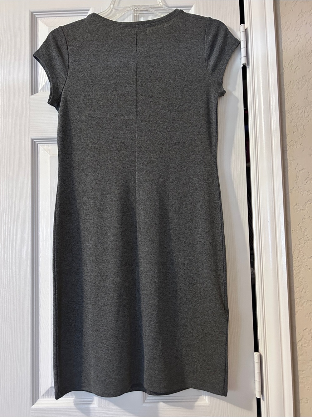 Women's Loft Gray Short-Sleeve Knit Dress